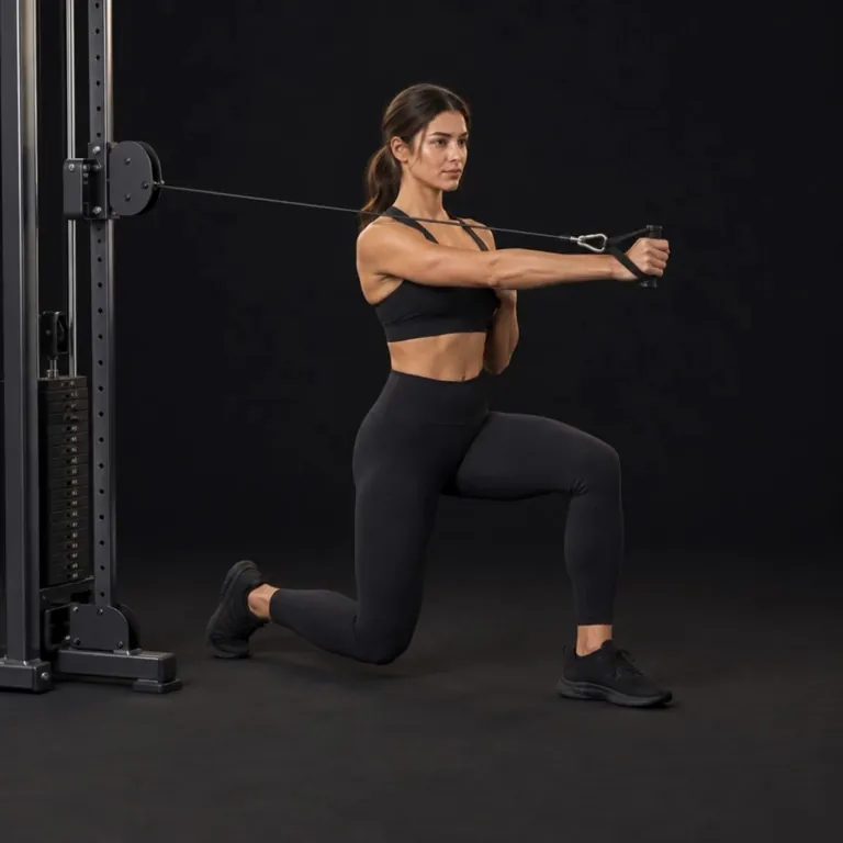 Half-Kneeling Cable Press