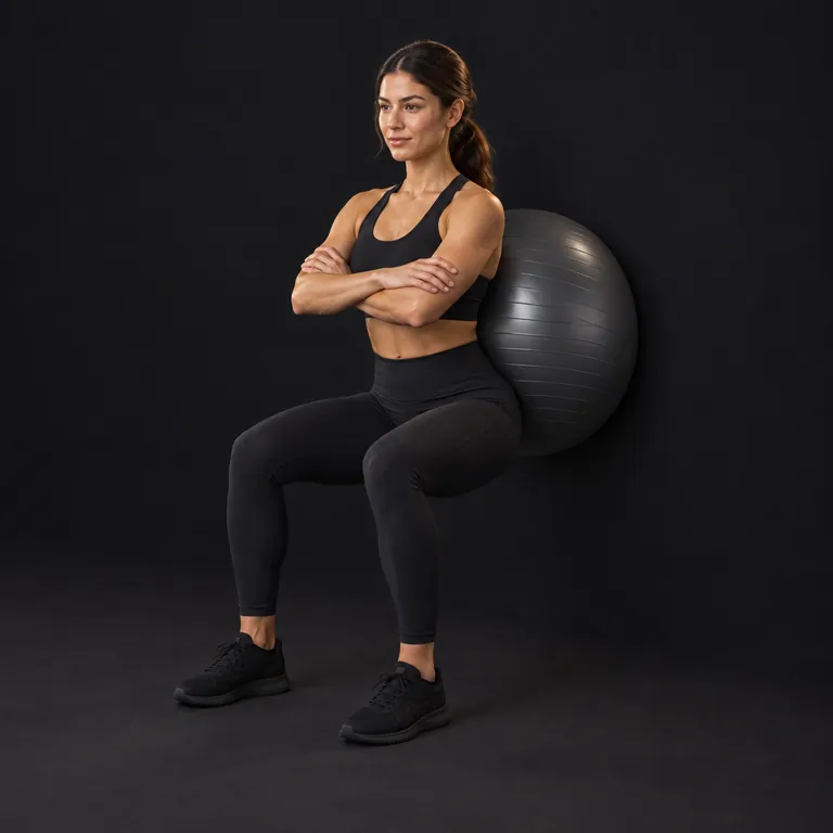 Stability Ball Wall Squat