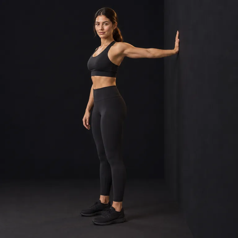 Wall Front Shoulder Stretch